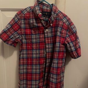 Polo by Ralph Lauren Red Plaid Kids Button Down Shirt